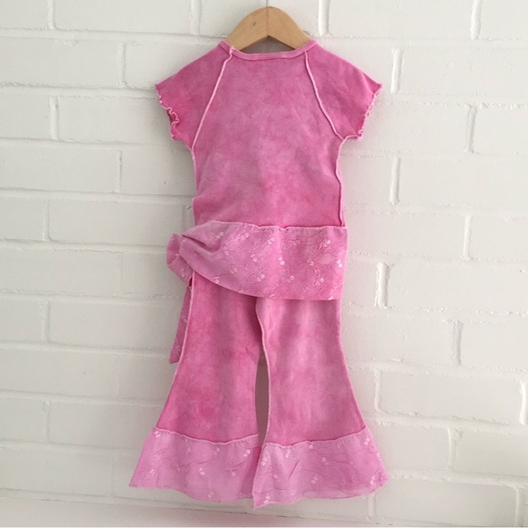 C.C. Clothing 100% Cotton Pink Two Piece Short Sleeves Toddler Outfit Size 2T - Picture 2 of 6
